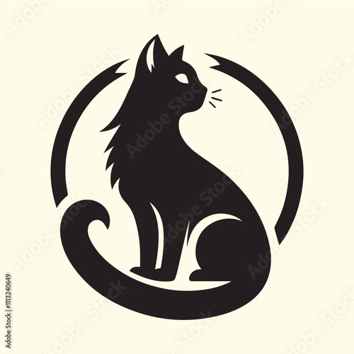 Wallpaper Mural cat silhouette vector, cat logo silhouette vector. Torontodigital.ca