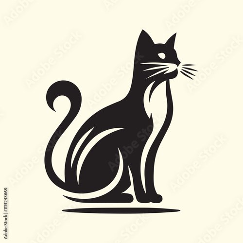 Wallpaper Mural cat silhouette vector, cat logo silhouette vector. Torontodigital.ca
