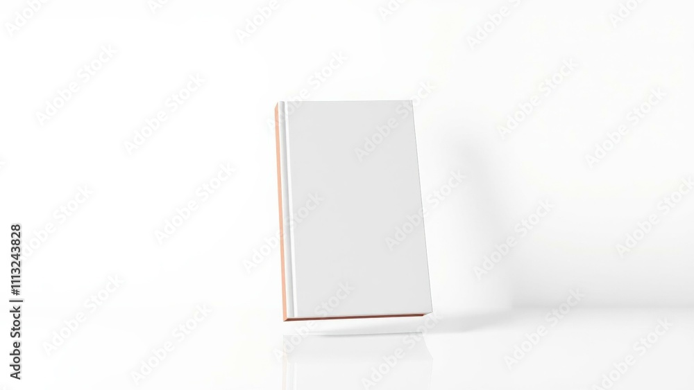 Elegant Minimalist White Book on Reflective Surface Perfect for Modern Design and Clean Aesthetic Inspiration Elegant Minimalist White Book on Reflective Surface Perfect for Modern Design and Clean Aesthetic Inspiration