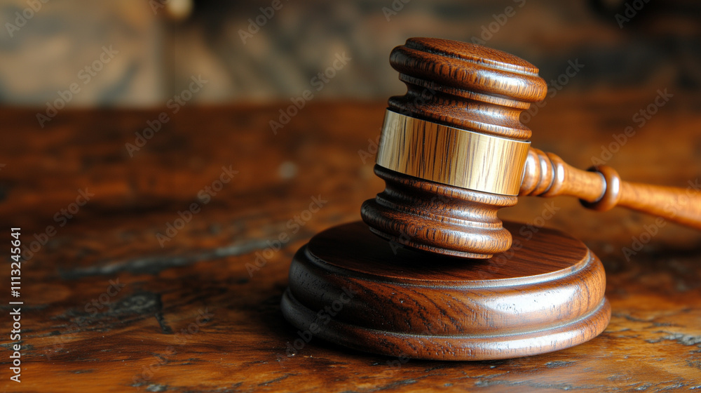 Judge gavel on wooden table, Concepts of law. Judge gavel on wooden table, Concepts of law.