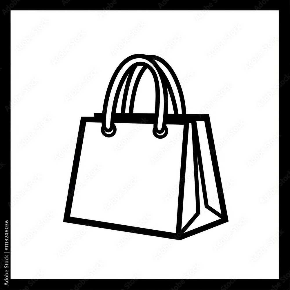Minimalist Shopping Bag Icon Minimalist Shopping Bag Icon