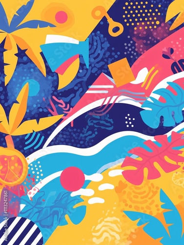 seamless floral and tropical pattern