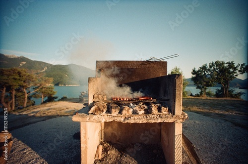 Barbecue by the lake photo