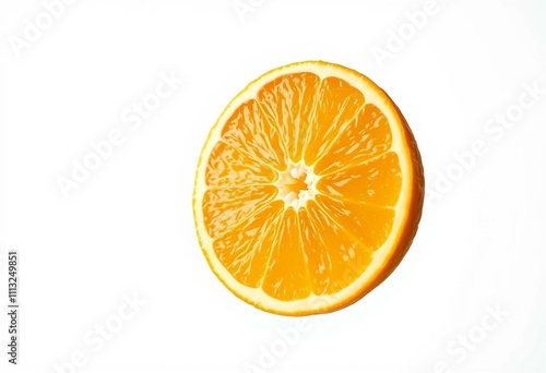 Wallpaper Mural Perfectly Sliced Orange with Floating Segments on White Background Torontodigital.ca