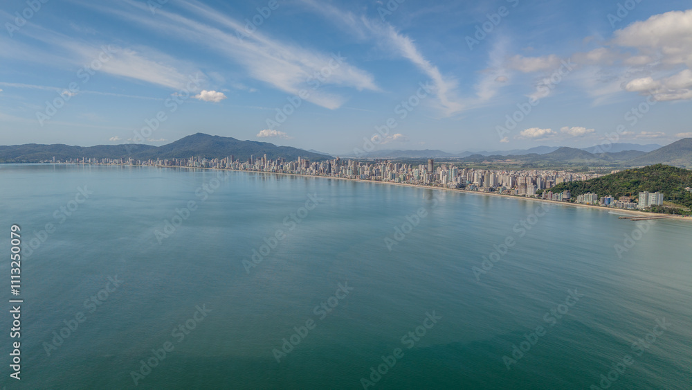 Aerial cityscape of the beaches of Itapema and Meia Praia, located in the state of Santa Catarina, southern Brazil. Aerial cityscape of the beaches of Itapema and Meia Praia, located in the state of Santa Catarina, southern Brazil.
