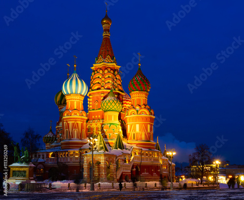 Photography Night winter view of St