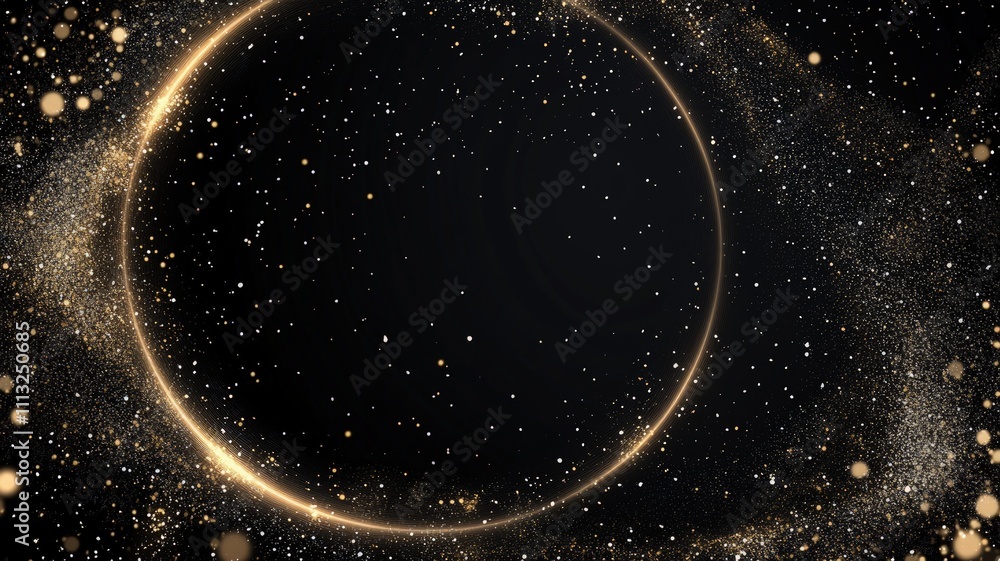 A cosmic background featuring stars and a glowing circular element. A cosmic background featuring stars and a glowing circular element.