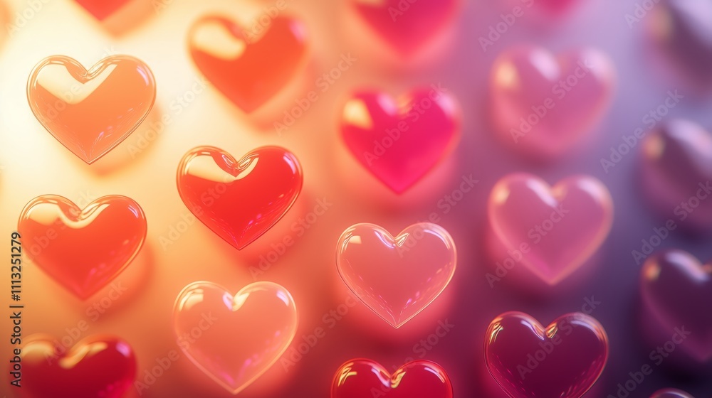 Colorful heart shapes arranged in a vibrant pattern showcasing love and affection Colorful heart shapes arranged in a vibrant pattern showcasing love and affection