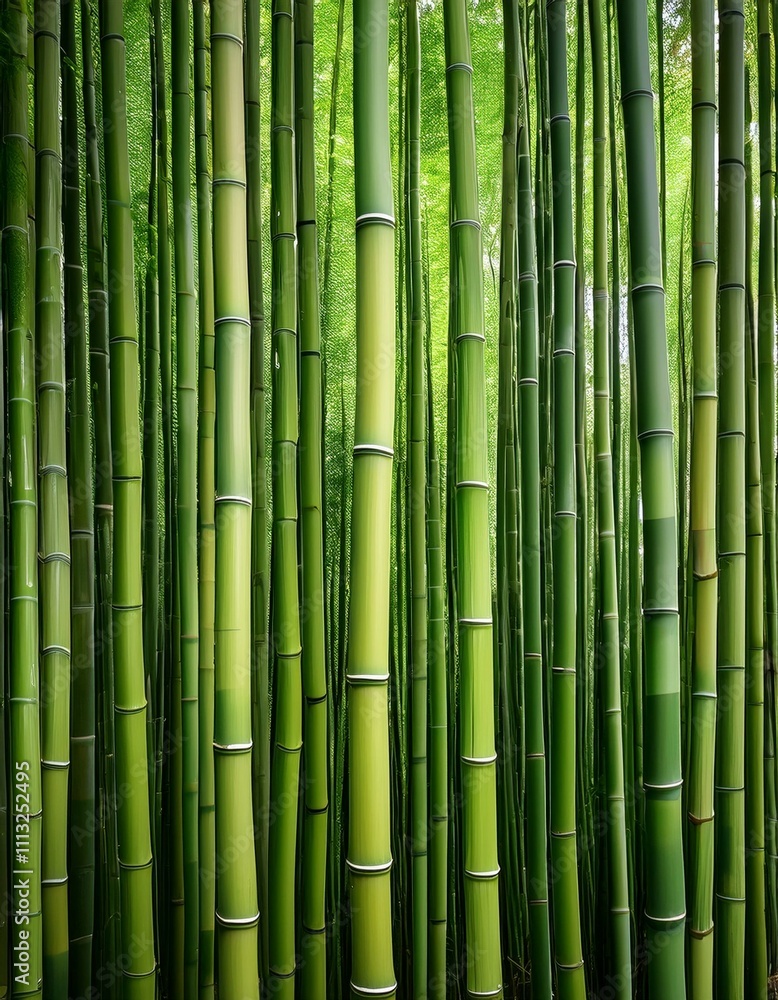 Dense bamboo forest, vibrant green stalks reaching for the sky. Dense bamboo forest, vibrant green stalks reaching for the sky.