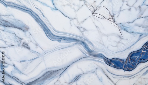 Stunning blue and white marble texture. Elegant swirls and veins create a luxurious look. photo