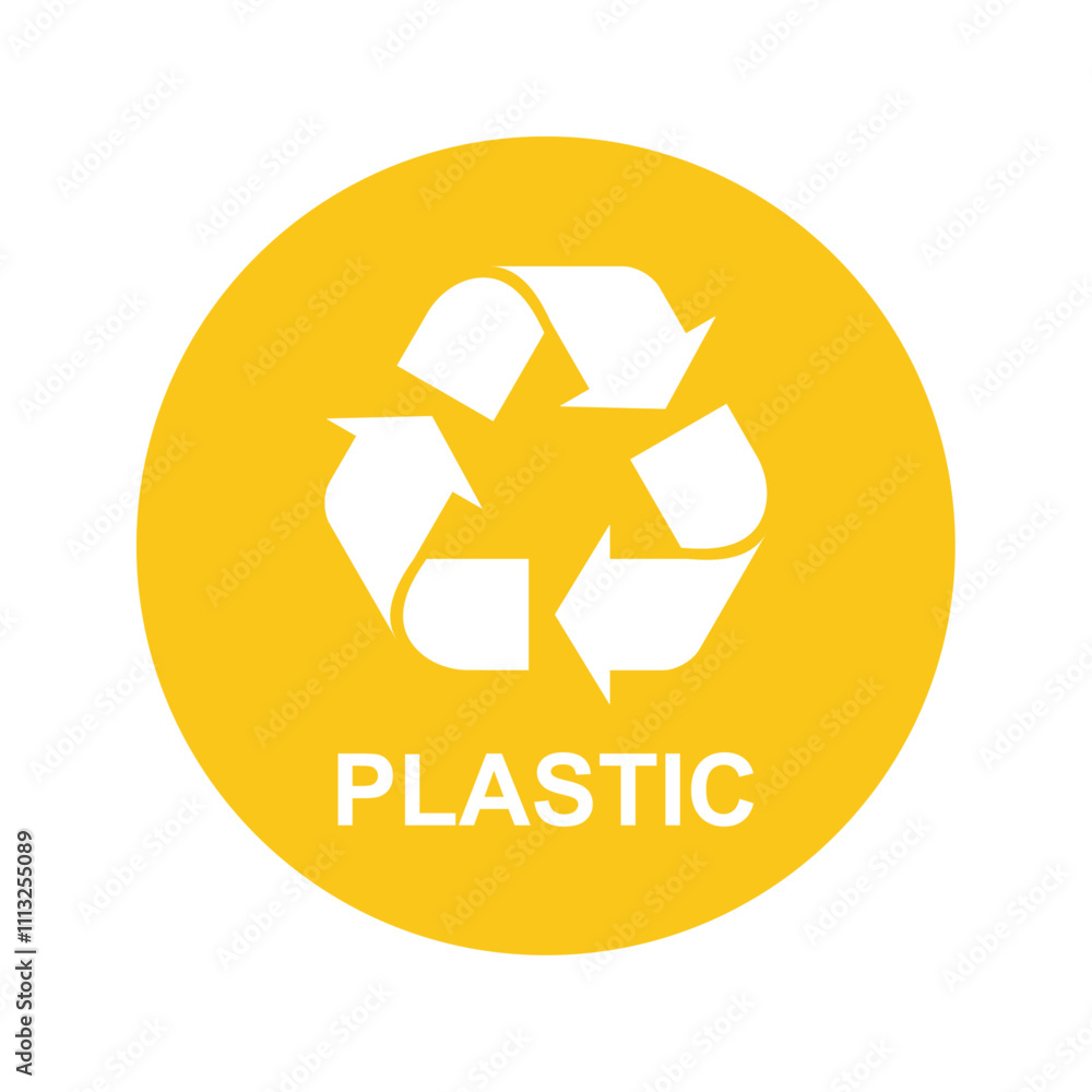 Recycle symbol for plastic waste Recycle symbol for plastic waste