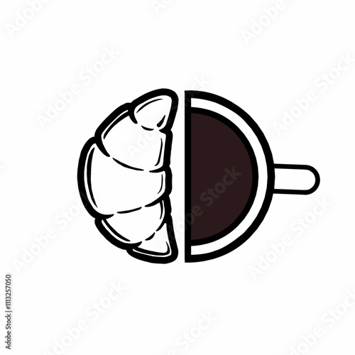 Coffe and croffel logo photo