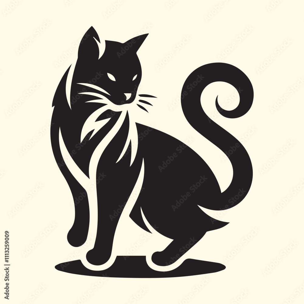 cat silhouette vector, cat logo silhouette vector. cat silhouette vector, cat logo silhouette vector.