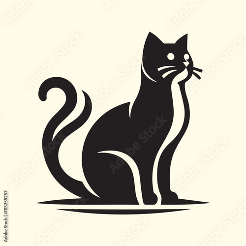Wallpaper Mural cat silhouette vector, cat logo silhouette vector. Torontodigital.ca