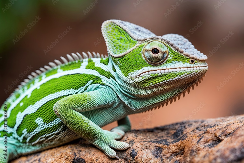 Stylish Close-Up Photography of a Green Chameleon in Modern Aesthetics Stylish Close-Up Photography of a Green Chameleon in Modern Aesthetics