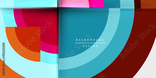 Target circle geometric abstract shapes. Vector Illustration For Wallpaper, Banner, Background, Card, Book Illustration, landing page