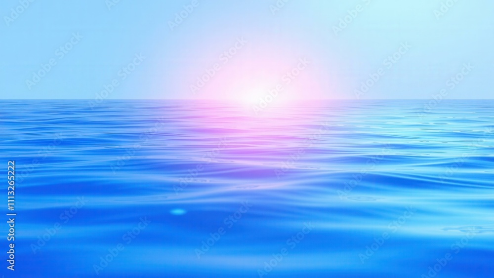 Serene Ocean Sunset: Calming Blue Waters and Sky, Perfect for Wallpapers and Home Decor Serene Ocean Sunset: Calming Blue Waters and Sky, Perfect for Wallpapers and Home Decor