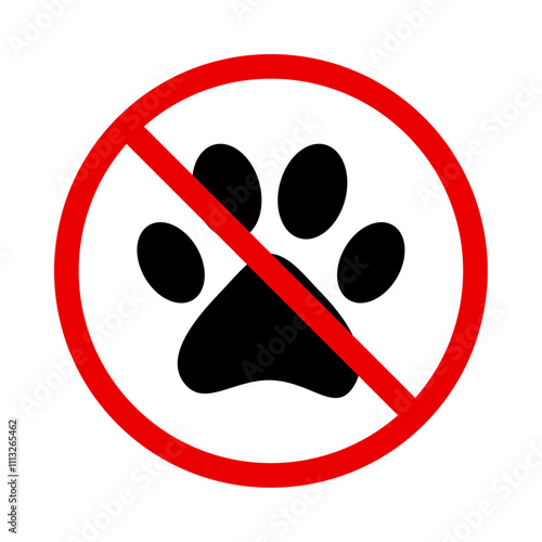 No pets allowed sign
