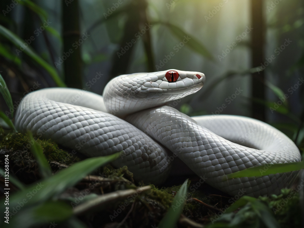 Fototapeta premium Divine white snake