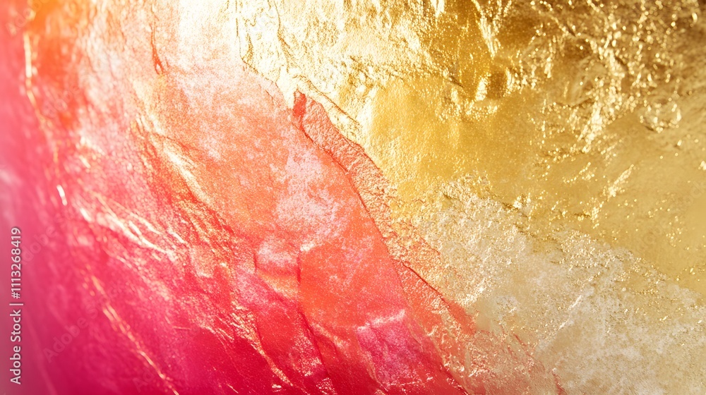 Fototapeta premium Abstract Red and Gold Textured Art