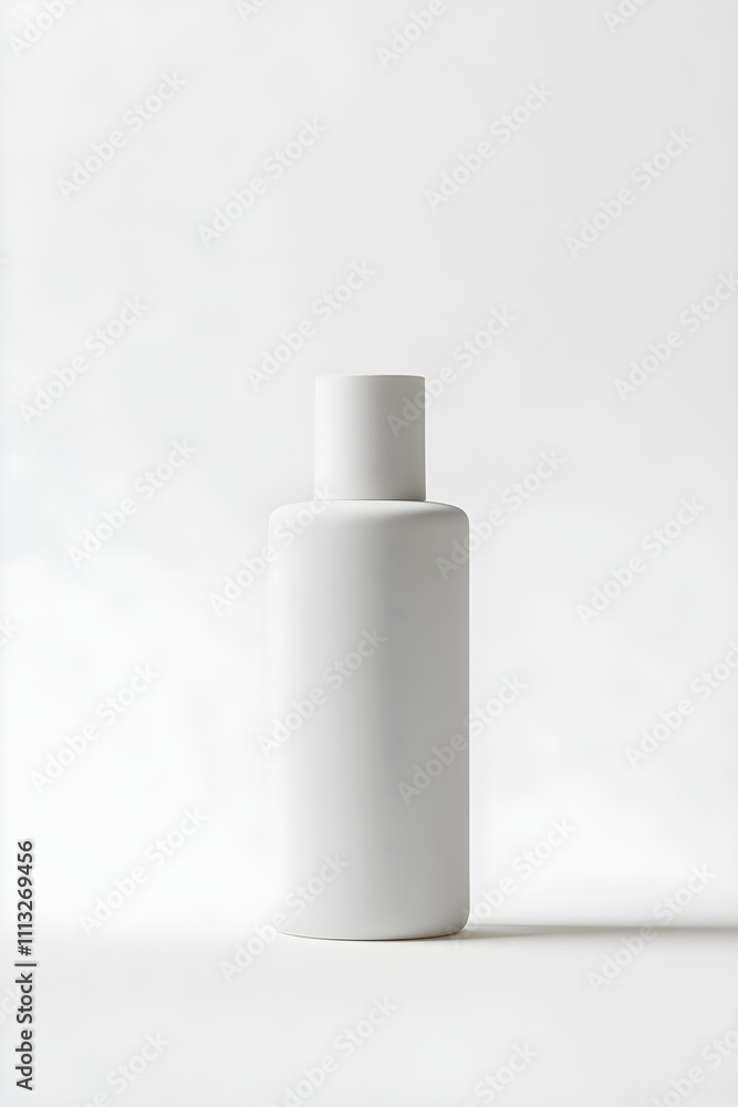 Minimalist White Lotion Bottle on White Background: A Study in Elegance and Simplicity Minimalist White Lotion Bottle on White Background: A Study in Elegance and Simplicity