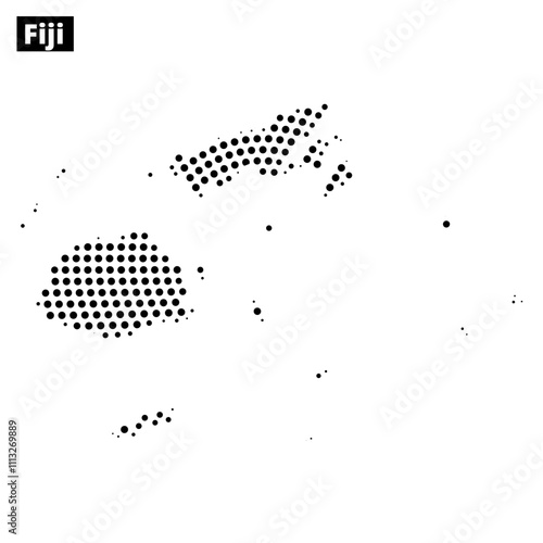 Map of Fiji showcasing its unique geographical features and island formations