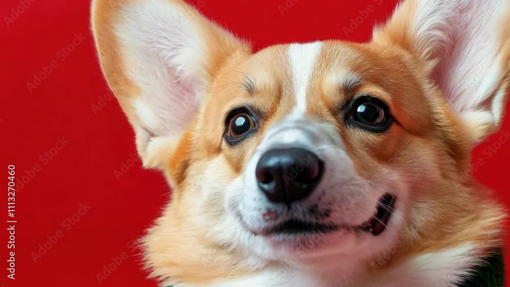 Corgi Puppy with Festive Background Expressing Joy and Warmth in a Christmas Scene Corgi Puppy with Festive Background Expressing Joy and Warmth in a Christmas Scene