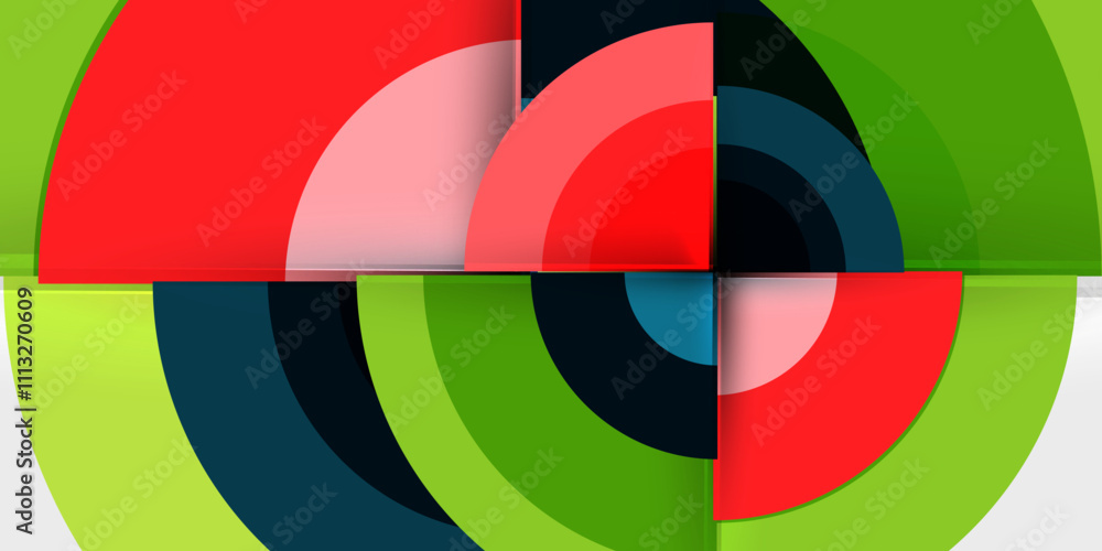 Target circle geometric abstract shapes. Vector Illustration For Wallpaper, Banner, Background, Card, Book Illustration, landing page