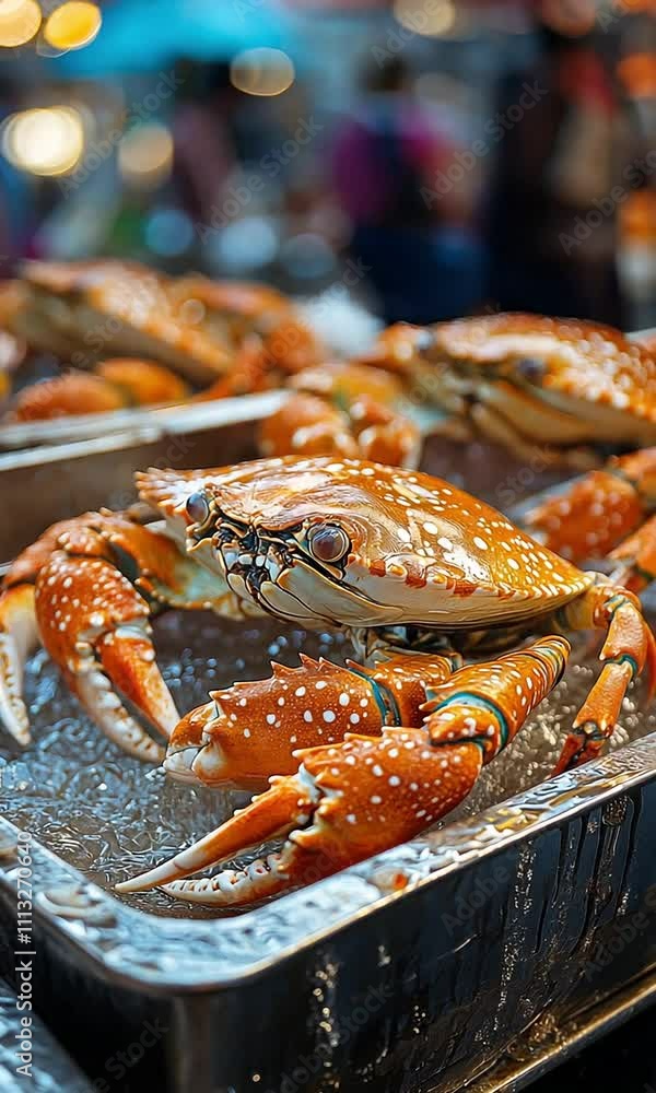 Sea crabs are sold in the conventional fishery market and food sector.