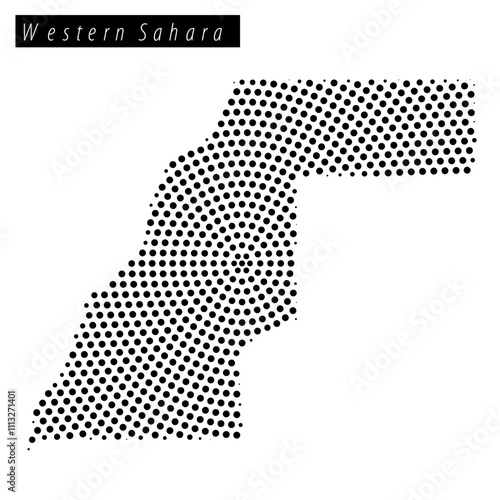 Map representation of Western Sahara highlighting geographical features and boundaries