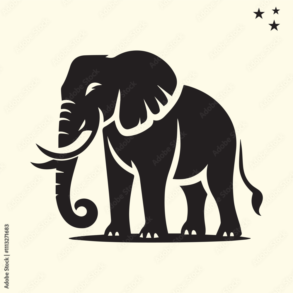 black elephant silhouette vector, Elephant logo silhouette vector. black elephant silhouette vector, Elephant logo silhouette vector.