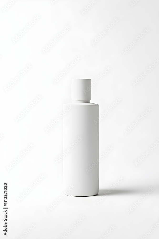 Minimalist White Lotion Bottle on White Background: A Study in Elegance and Simplicity Minimalist White Lotion Bottle on White Background: A Study in Elegance and Simplicity