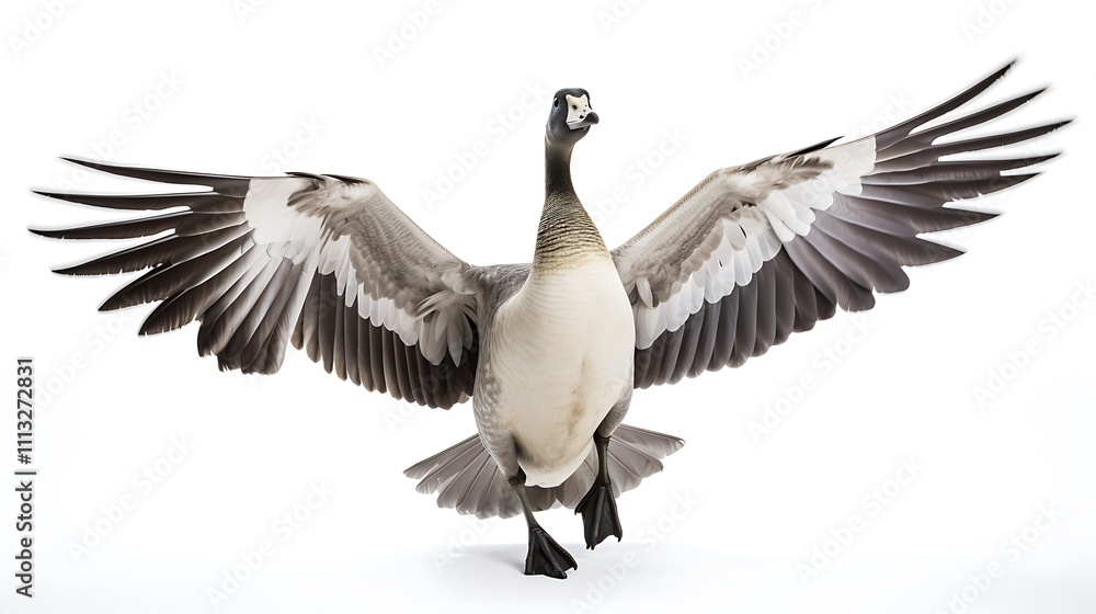 Obraz premium white goose in flight