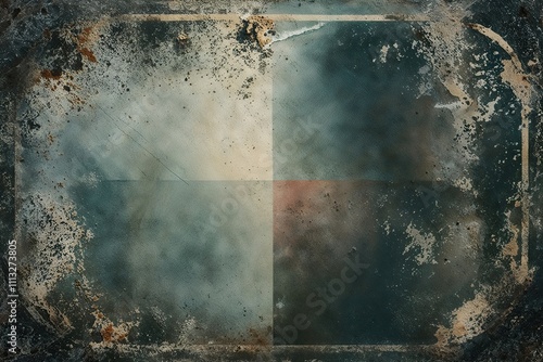 Vintage Vignette Background with Distressed Texture and Gritty Atmosphere photo