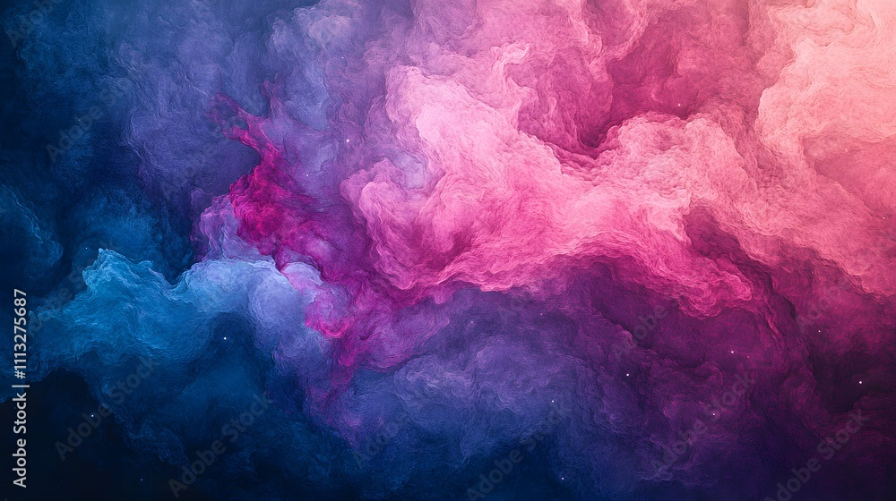 Obraz premium Abstract Cosmic Nebula Swirling Colors And Textures