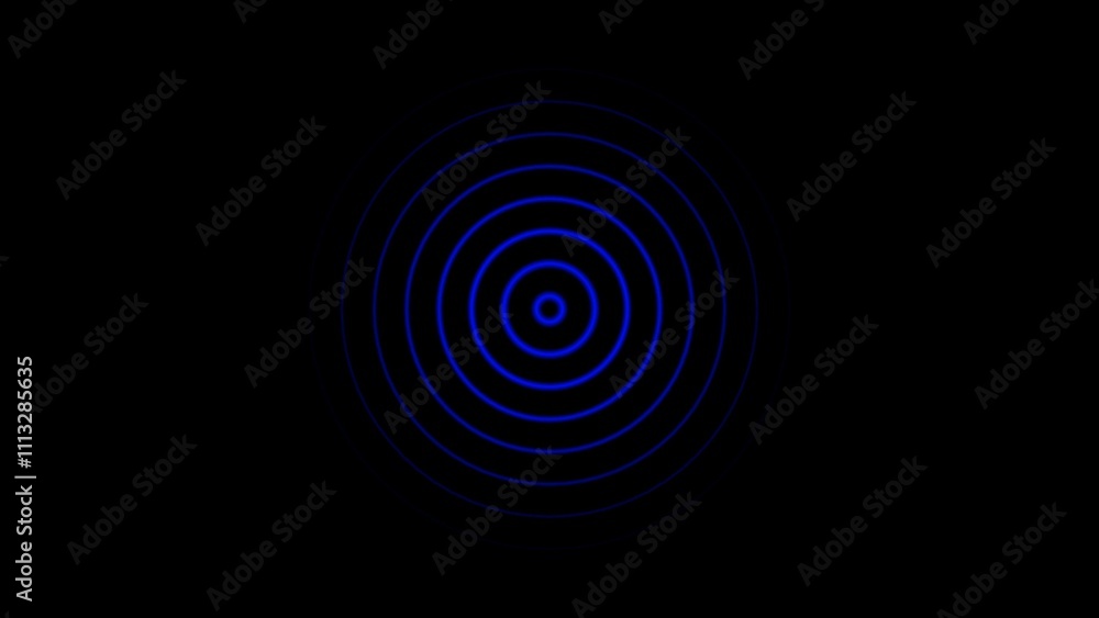 Technology glowing neon circle radio wave background 4k illustration. Technology glowing neon circle radio wave background 4k illustration.