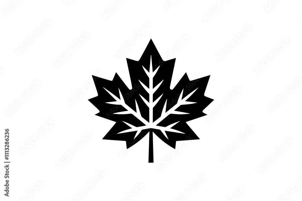 minimalist Maple tree leaf icon design minimalist Maple tree leaf icon design