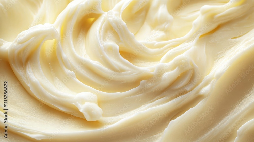 Creamy Butter Close-Up with Soft Natural Lighting and Textured Swirls Creamy Butter Close-Up with Soft Natural Lighting and Textured Swirls