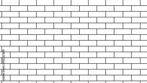 White and black brick wall background, seamless building cement concrete wall grunge background.