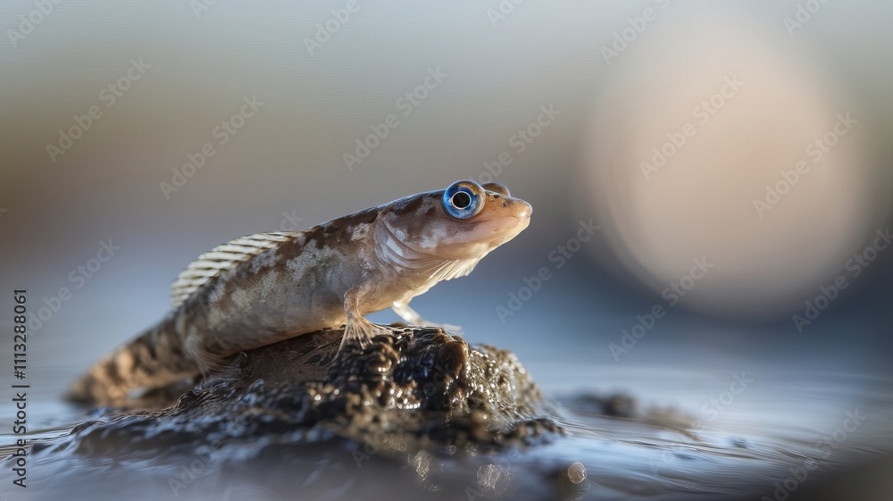 Close-up of Oxudercinae on a rock. Close-up of Oxudercinae on a rock.