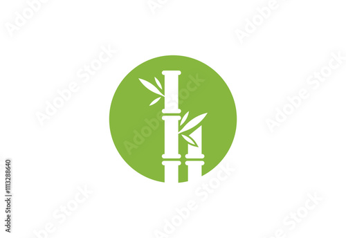 Free Download Bamboo logo design with white background, Vector design Concept - GFXLoad