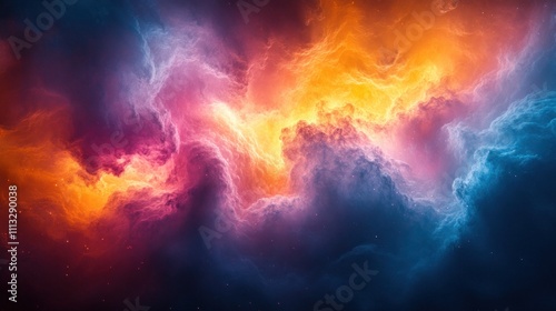 Cosmic Rainbow Abstract Background Vibrant Colors