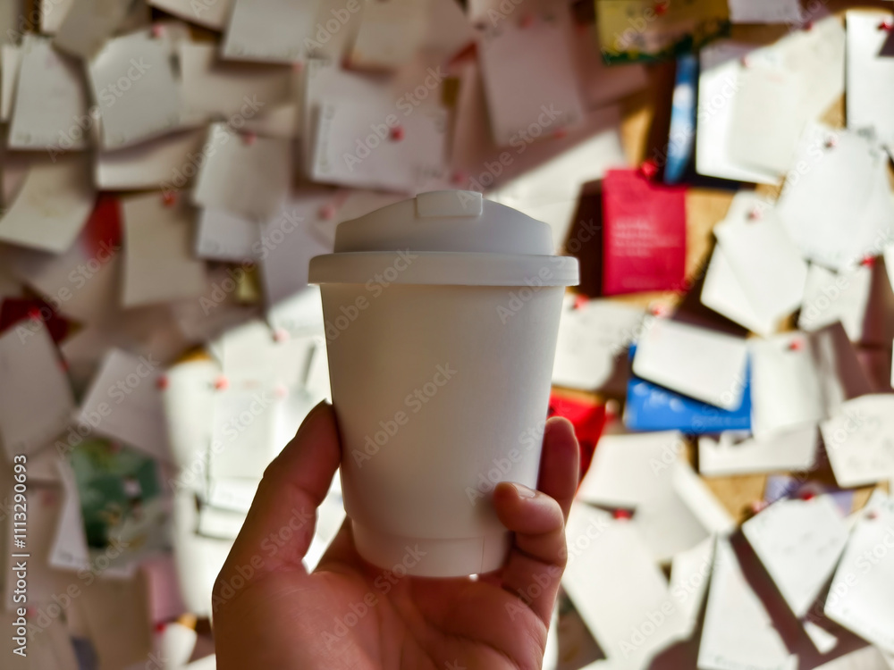 hand holding a cup of coffee hand holding a cup of coffee