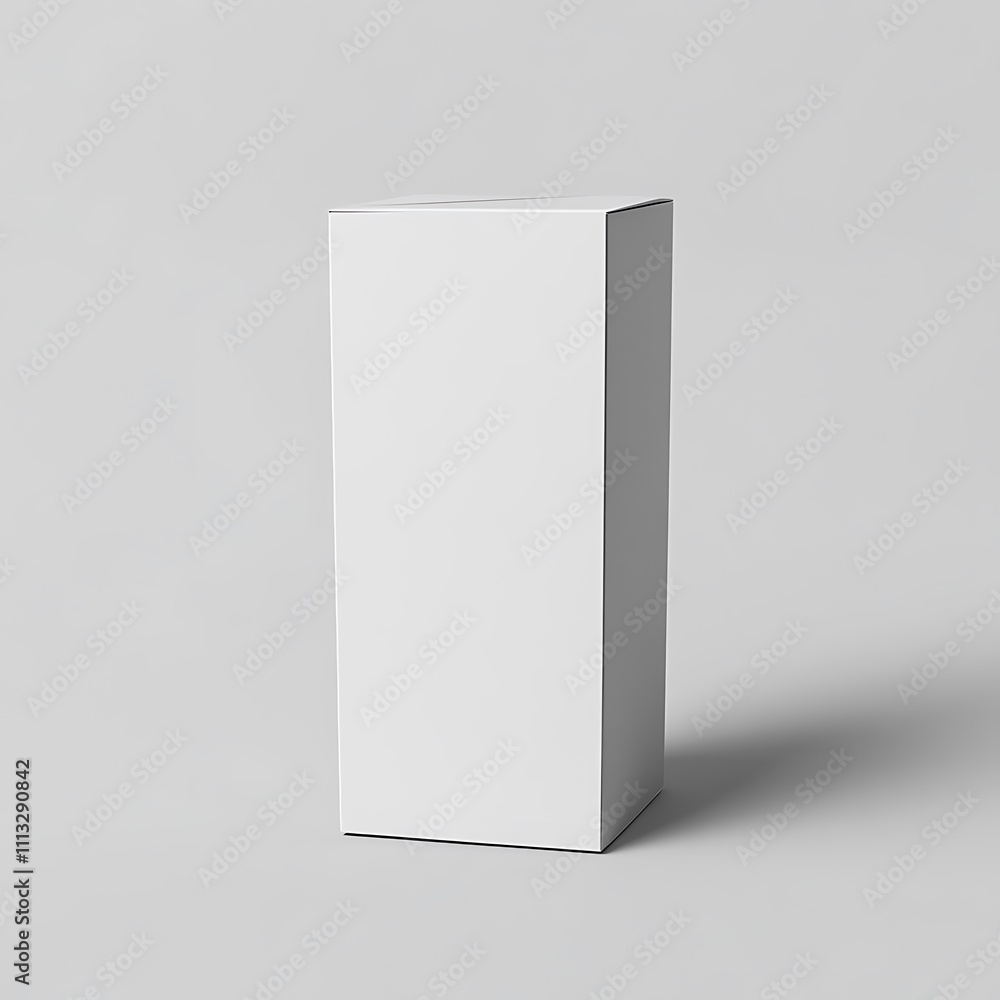 Tall White Box on a Gray Background Tall White Box on a Gray Background