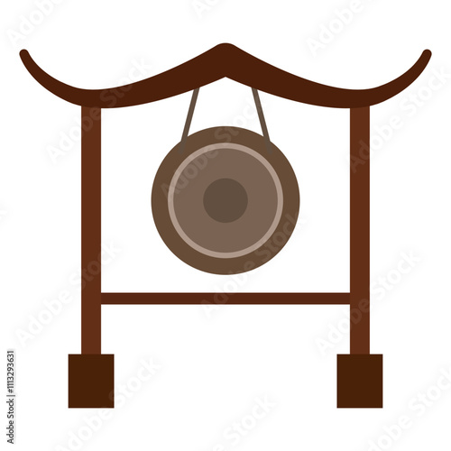Traditional Gong Illustration