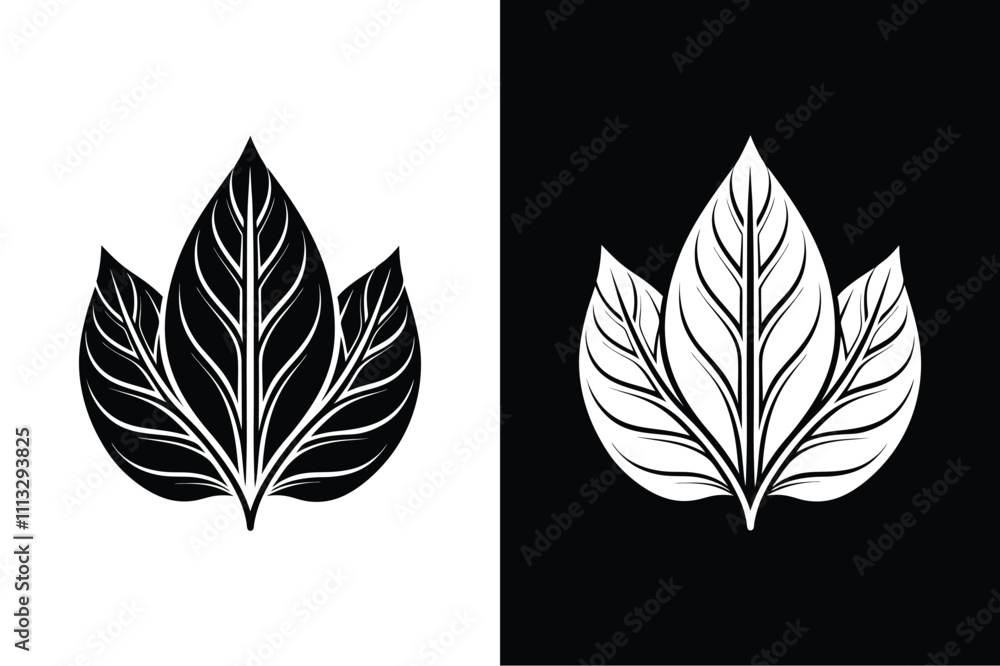 Fototapeta premium Fresh Sorrel Leaves. Modern Icon Design for Culinary and Gardening