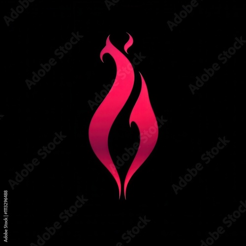 Abstract stylized fire graphic design. photo