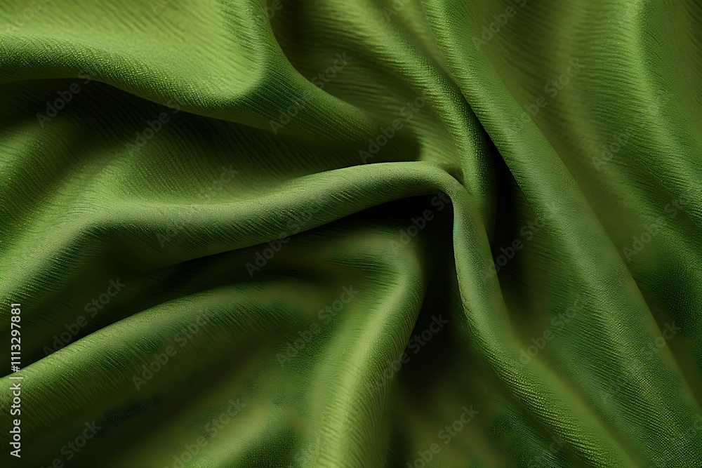 Fototapeta premium Abstract green background. Green cloth texture background
