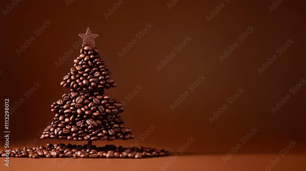 Christmas Tree Built with Coffee Beans
Christmas Tree Built with Coffee Beans