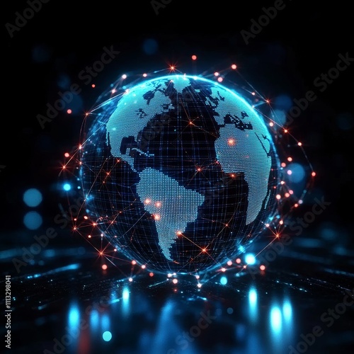 Global Connectivity Network Concept High-Tech Communication Technology Banner